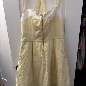 Lilly Pulitzer Yellow and White seersucker Striped Dress